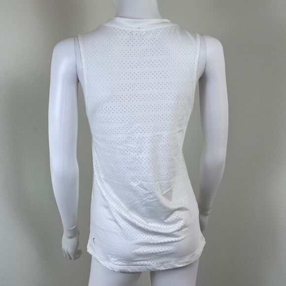 ZYIA Active Women Size XS White Perforated Crewneck Athletic Tank Pullover Top - Picture 5 of 16
